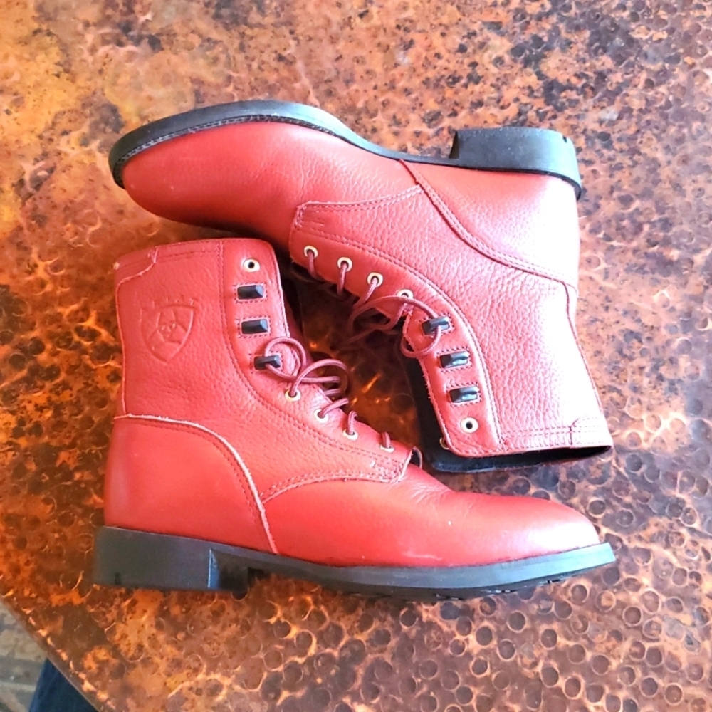 Ariat Heritage Lacer Boot Sz. 5.5 Combat Lace Up Ankle Western Cowboy Casual‎
